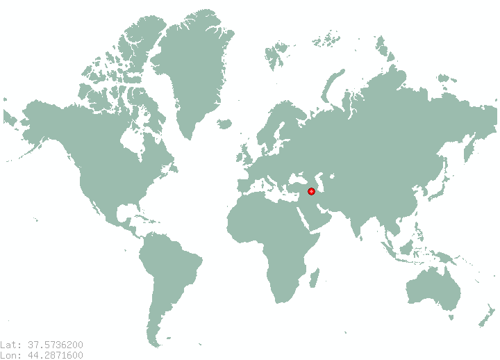 Yuksekova in world map